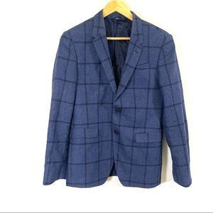paul smith london kensington wool plaid blazer size 36R